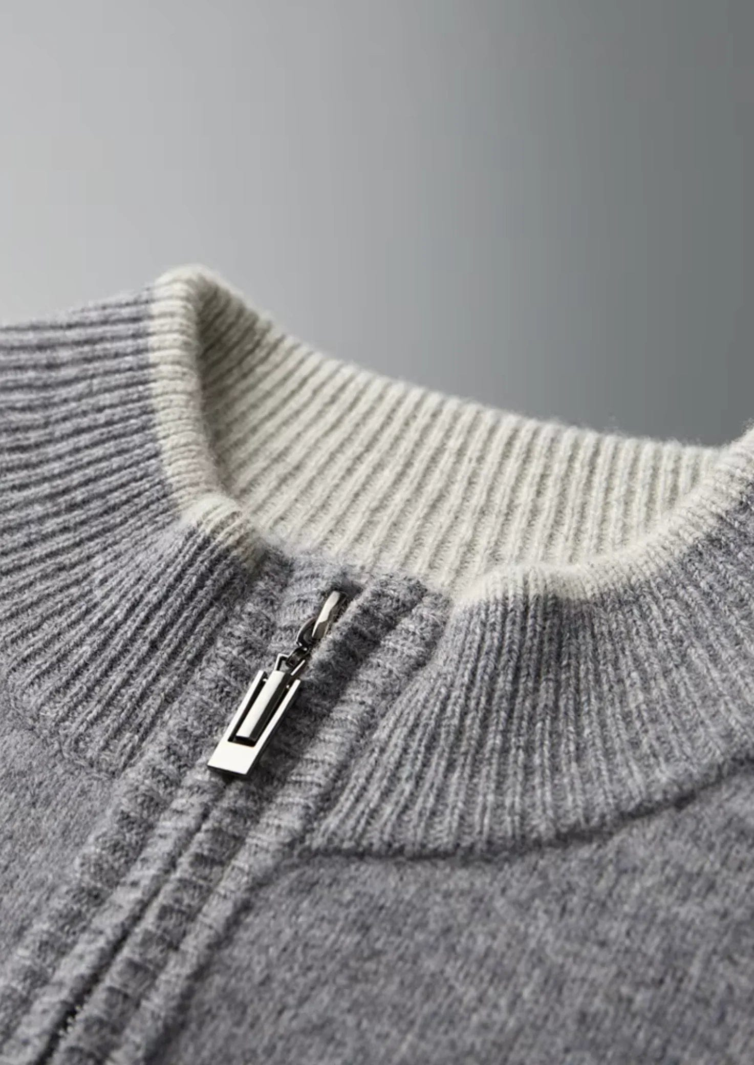 Merino Wool Zip Cardigan