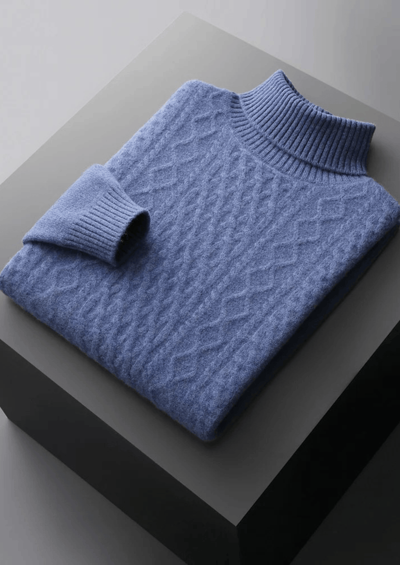 PURE EXTRA-FINE MERINO WOOL WINTERTIME ROLLNECK