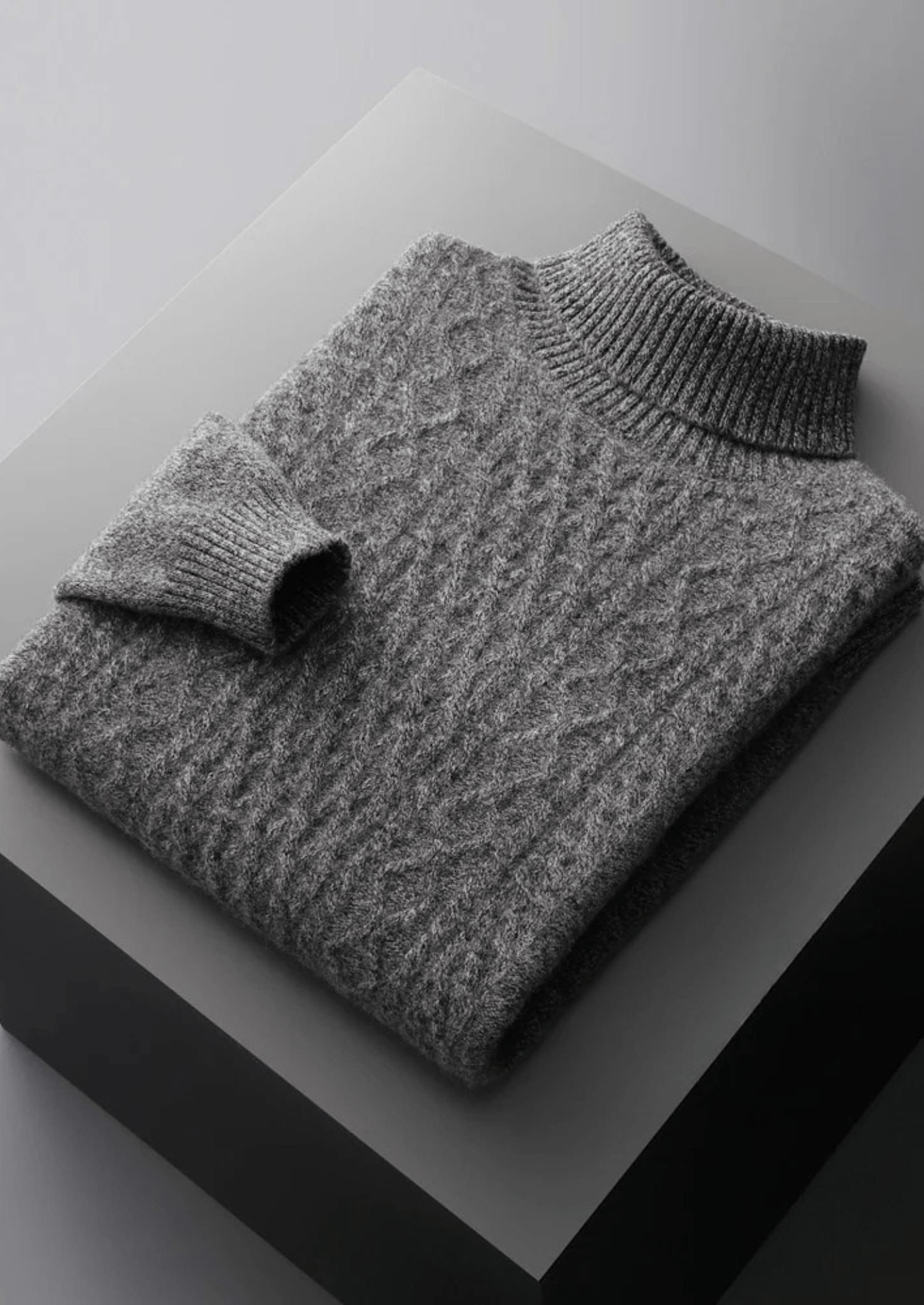 PURE EXTRA-FINE MERINO WOOL WINTERTIME ROLLNECK