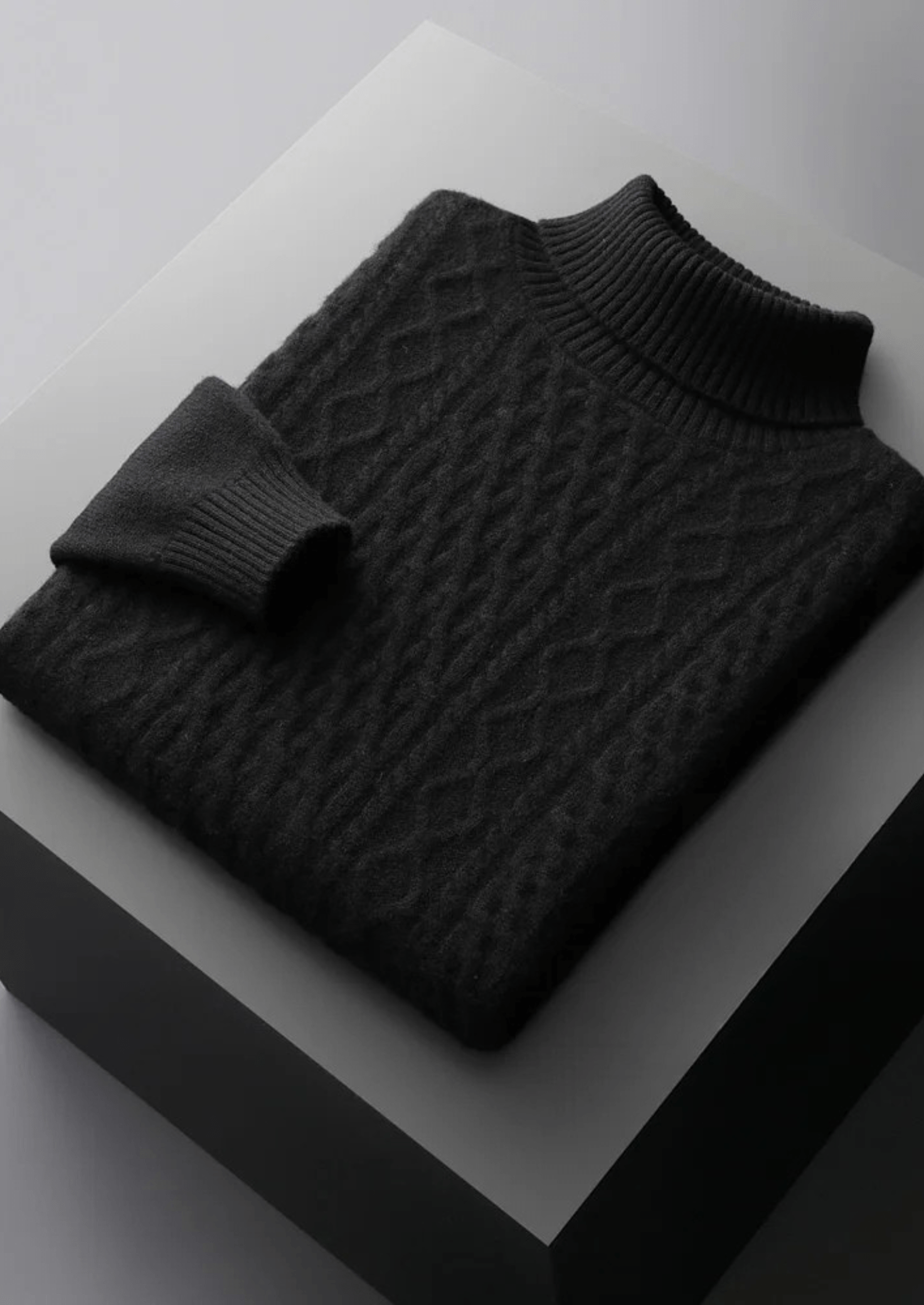 PURE EXTRA-FINE MERINO WOOL WINTERTIME ROLLNECK