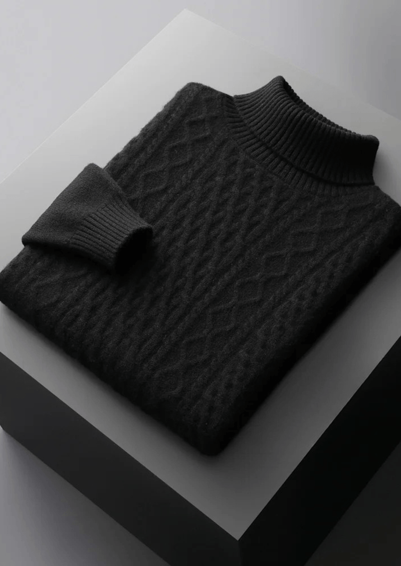 PURE EXTRA-FINE MERINO WOOL WINTERTIME ROLLNECK