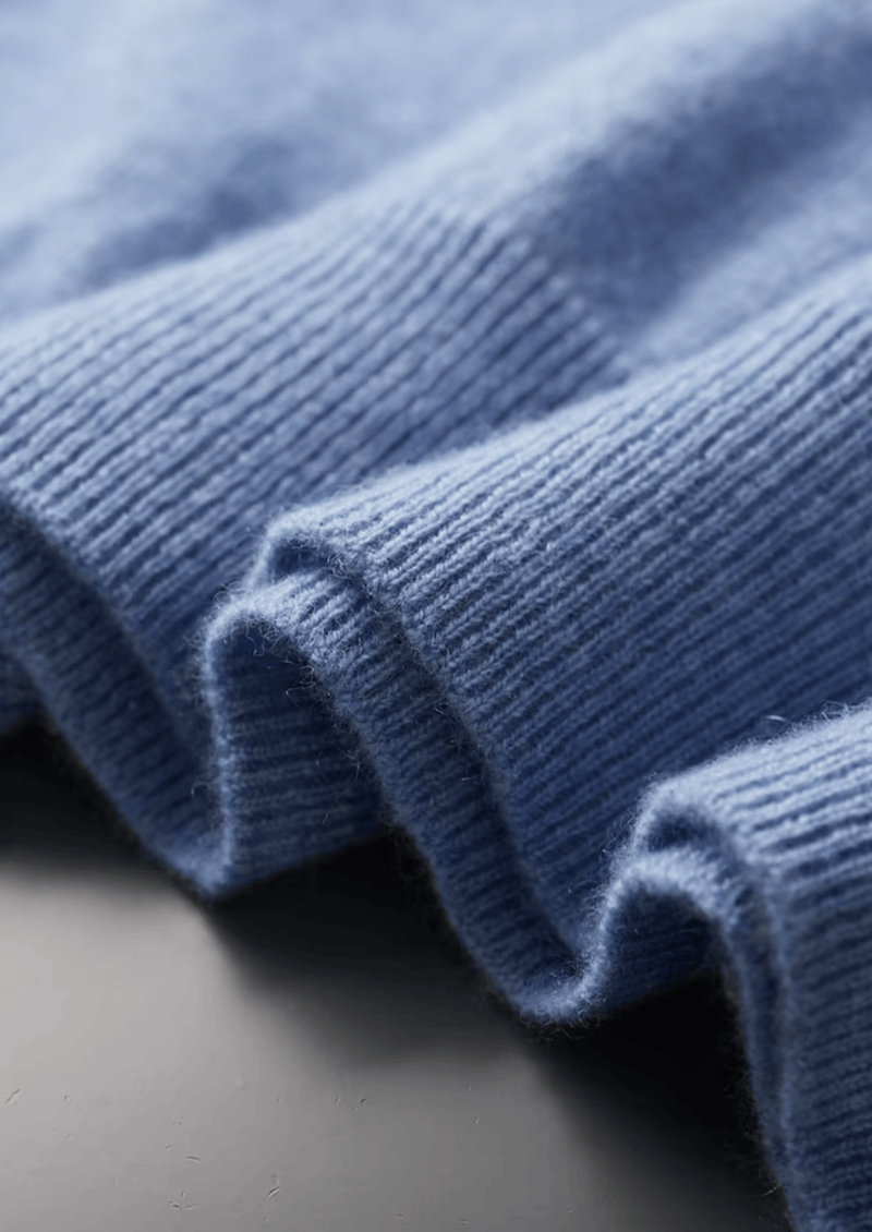 Premium Cashmere Mock Neck T-Shirt