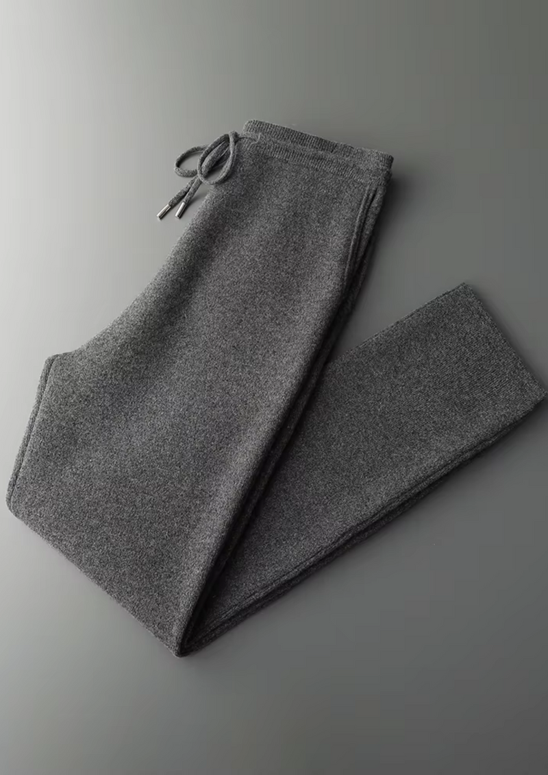 PURE EXTRA-FINE MERINO WOOL LEISURE TROUSERS