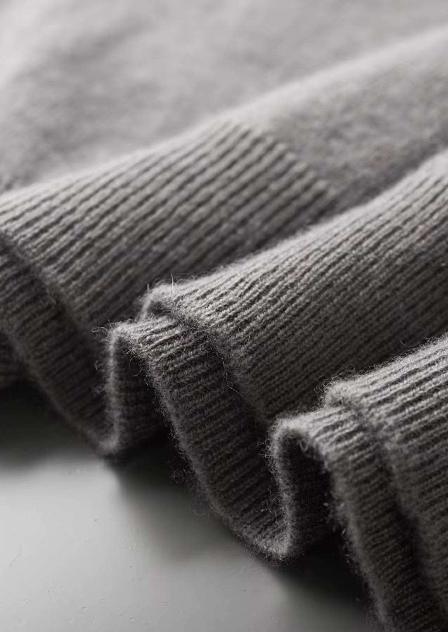 Premium Cashmere Mock Neck T-Shirt