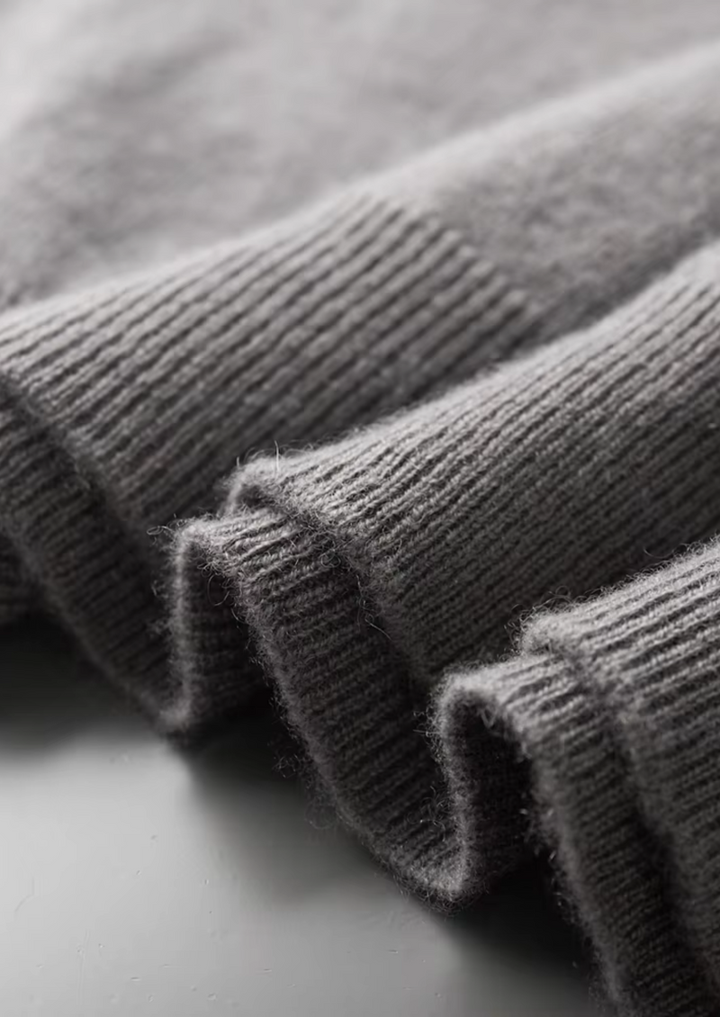 Premium Cashmere Mock Neck T-Shirt