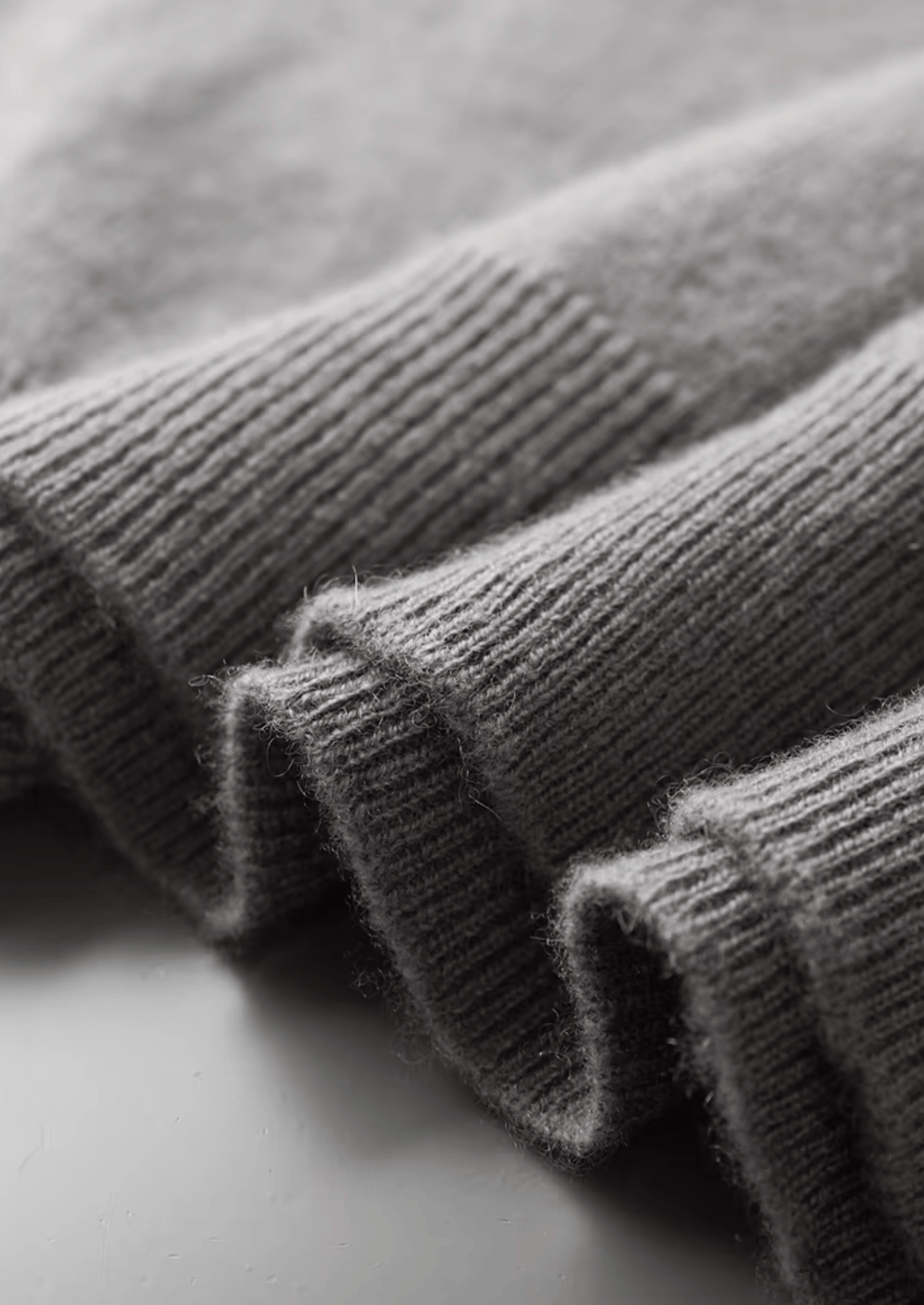 Premium Cashmere Mock Neck T-Shirt