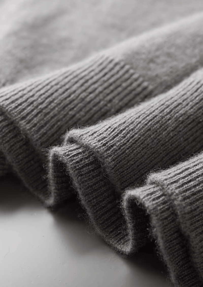 Premium Cashmere Mock Neck T-Shirt