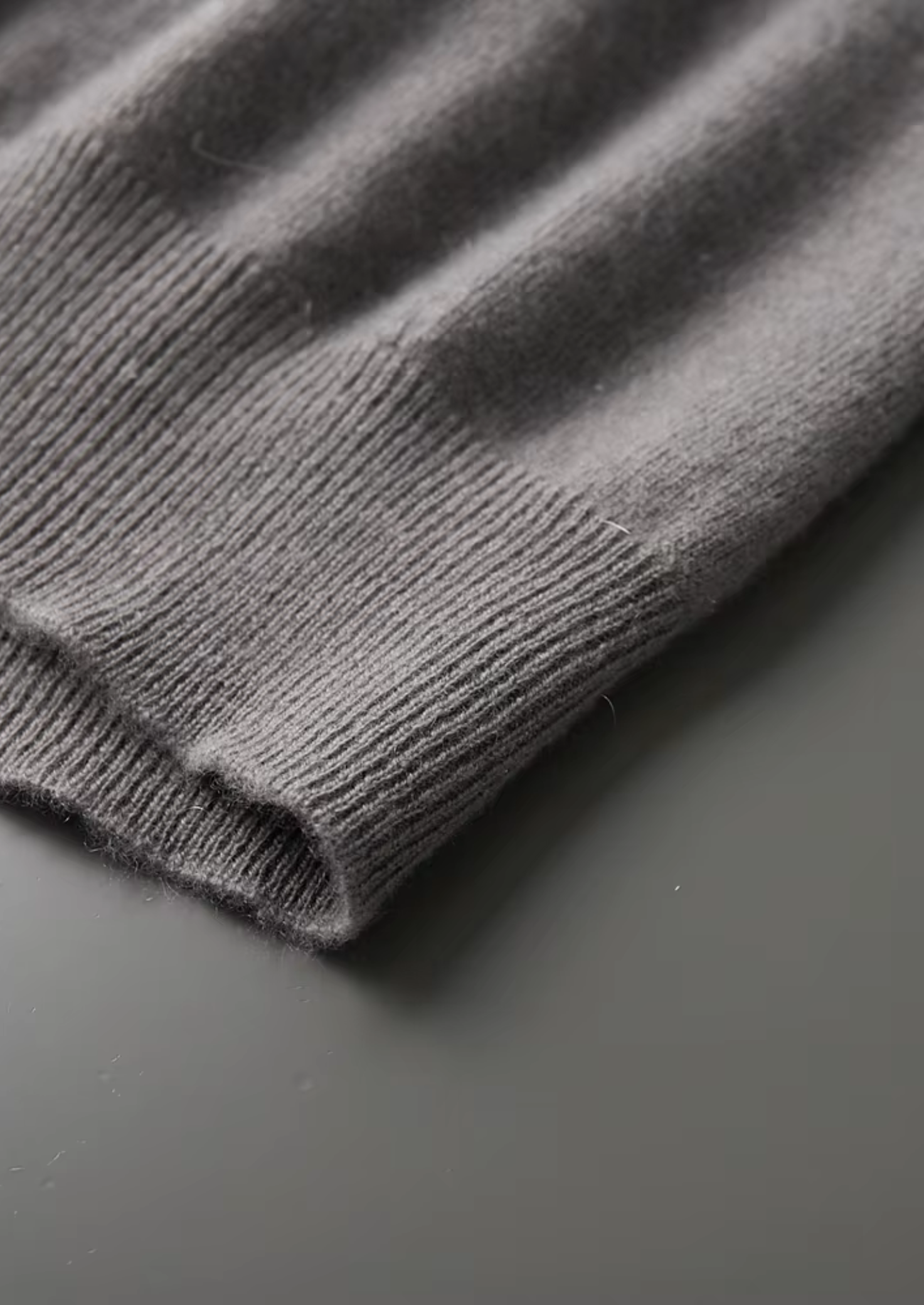 Premium Cashmere Mock Neck T-Shirt