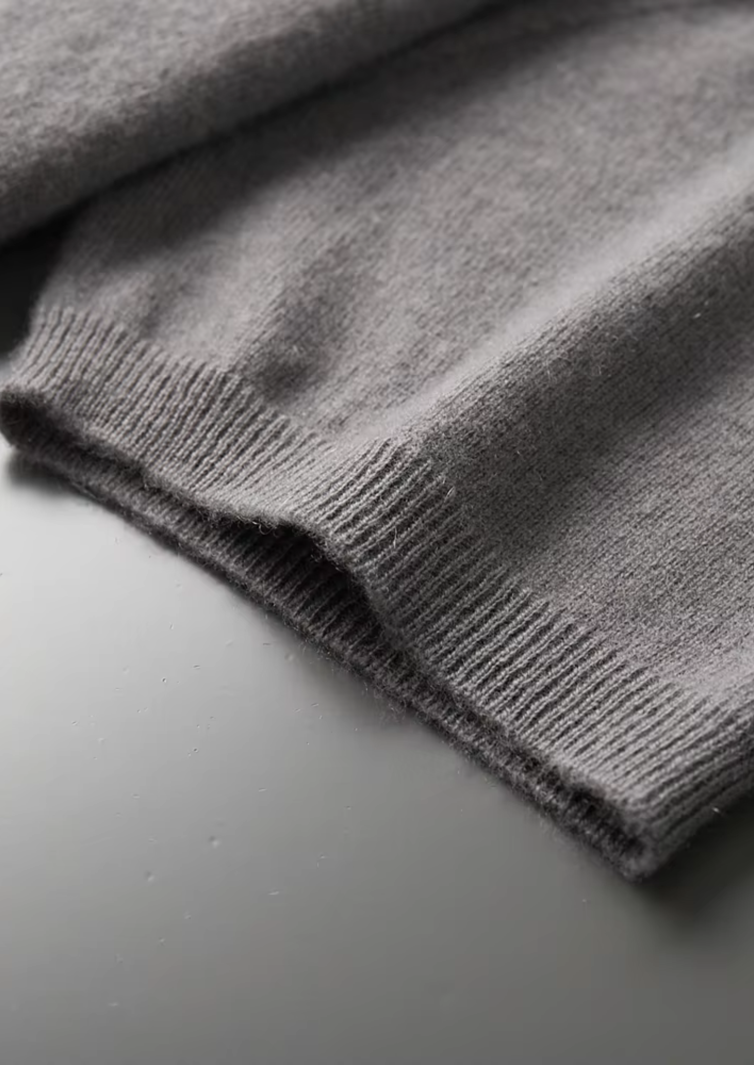 Premium Cashmere Mock Neck T-Shirt
