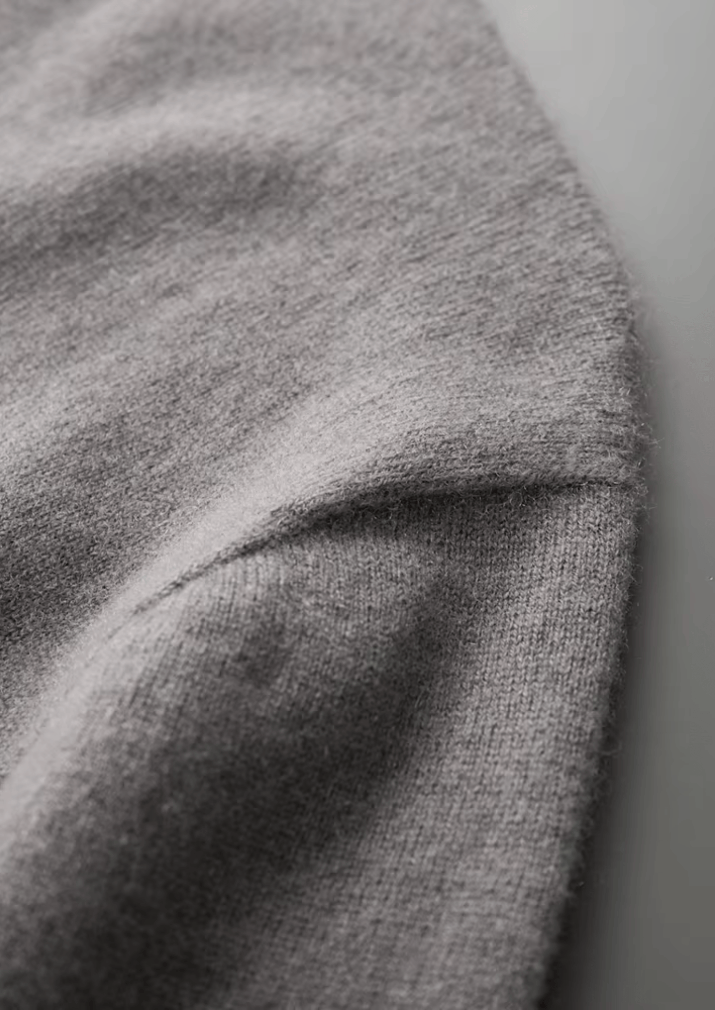 Premium Cashmere Mock Neck T-Shirt