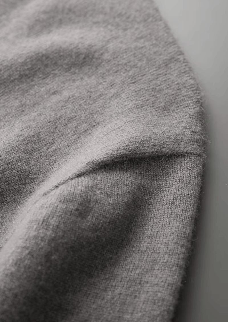 Premium Cashmere Mock Neck T-Shirt