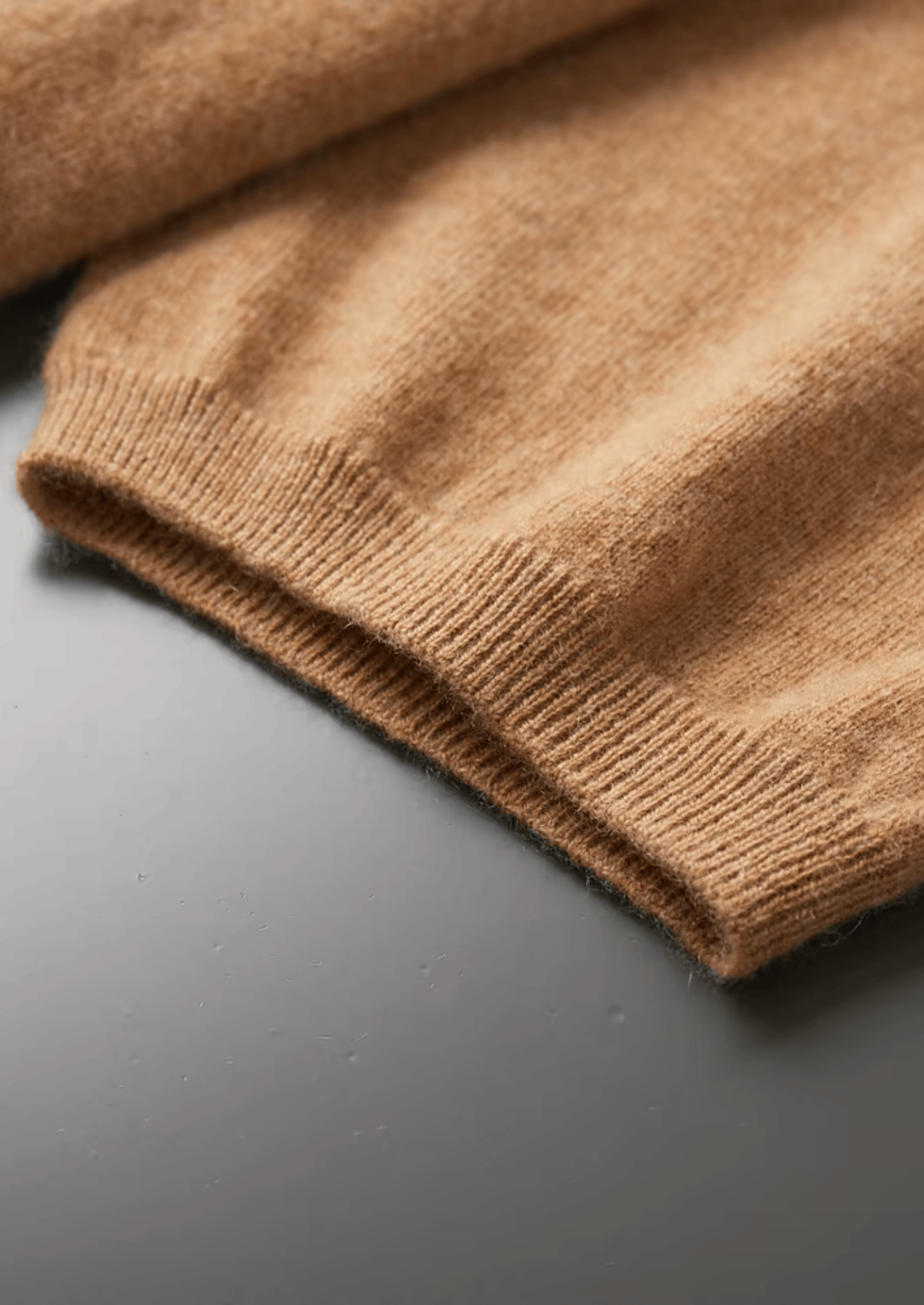 Premium Cashmere Mock Neck T-Shirt