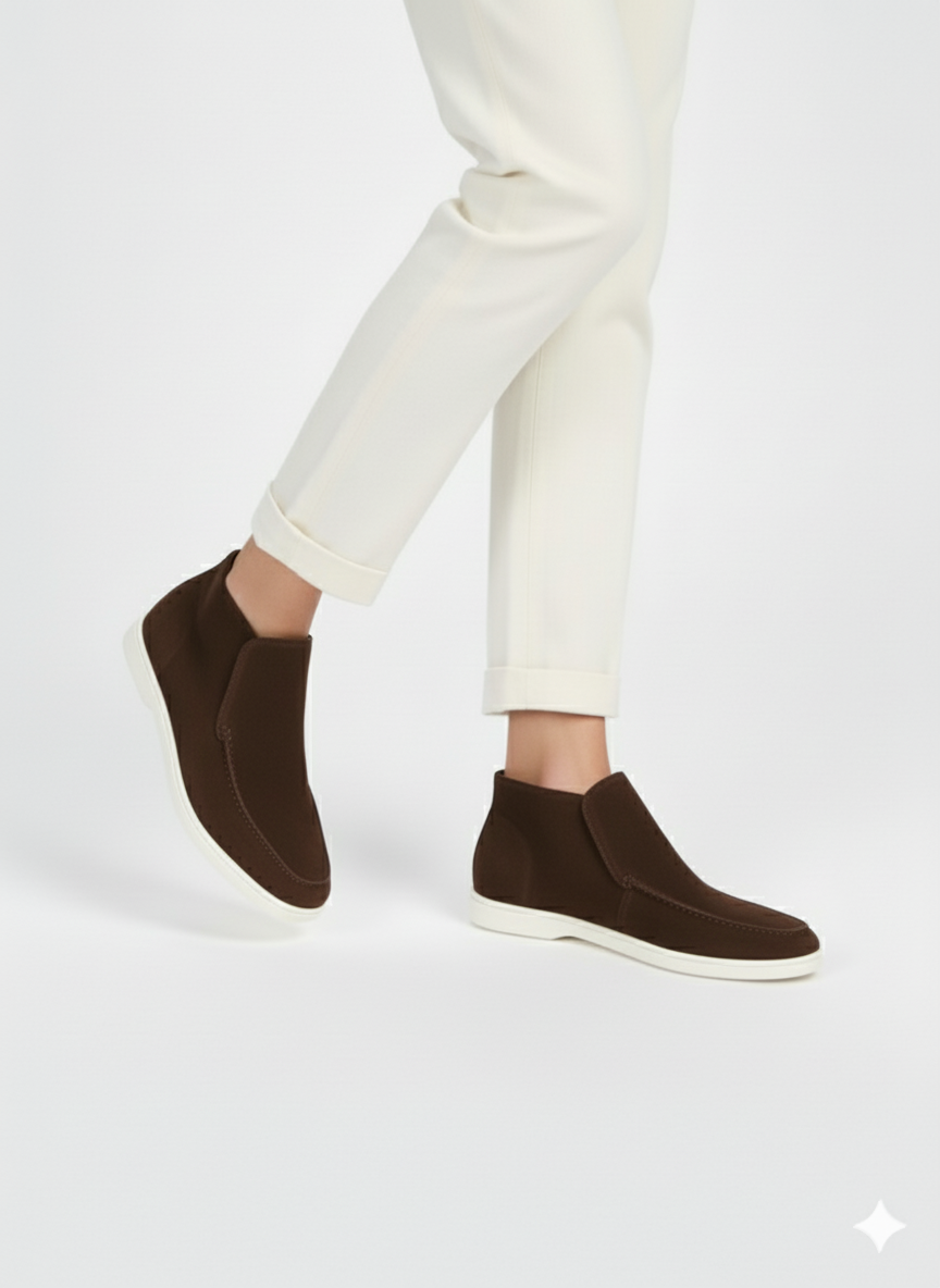High Suede Loafers