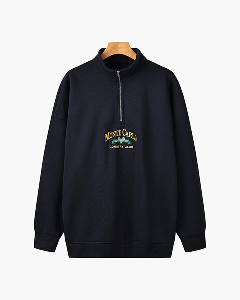 Embroidered Quarter Zip