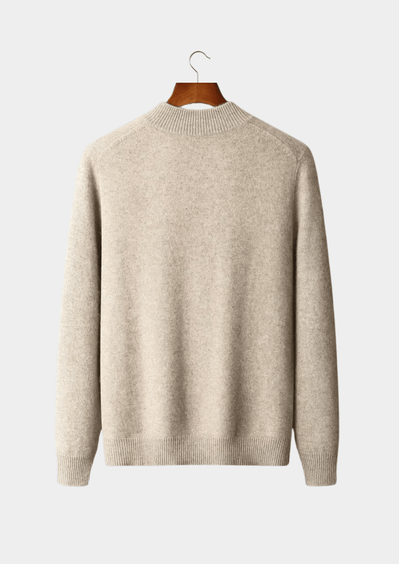 PURE EXTRA-FINE MERINO WOOL ZIPPER CARDIGAN