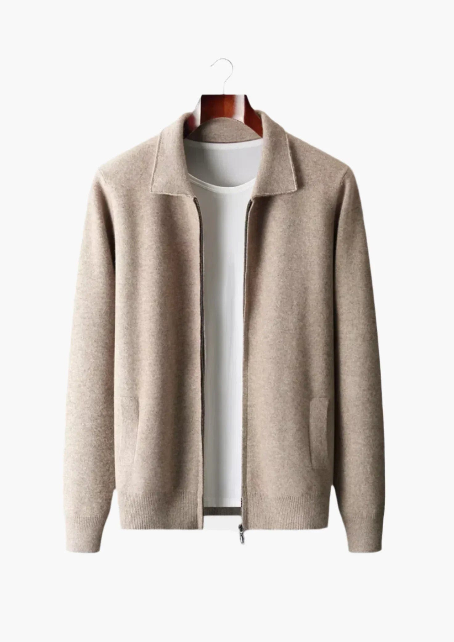 Fine Merino Wool Zip Cardigan