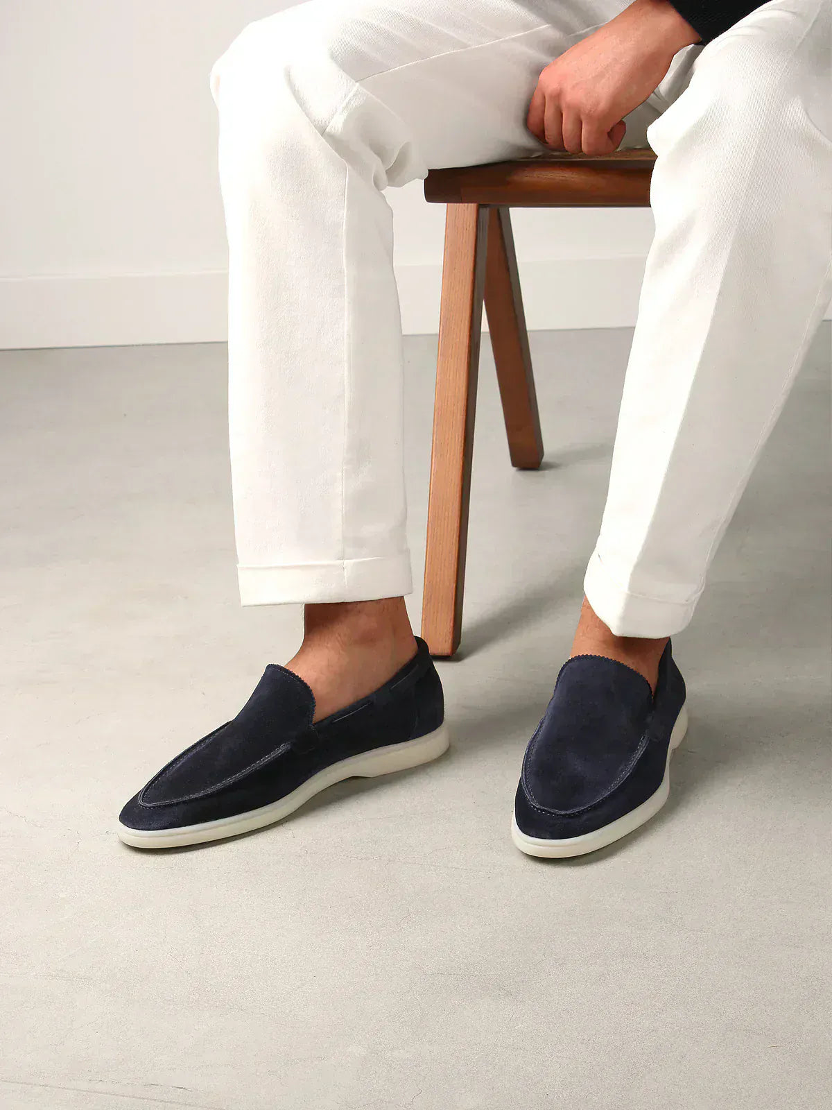 Suede Summer Loafer Navy Blue
