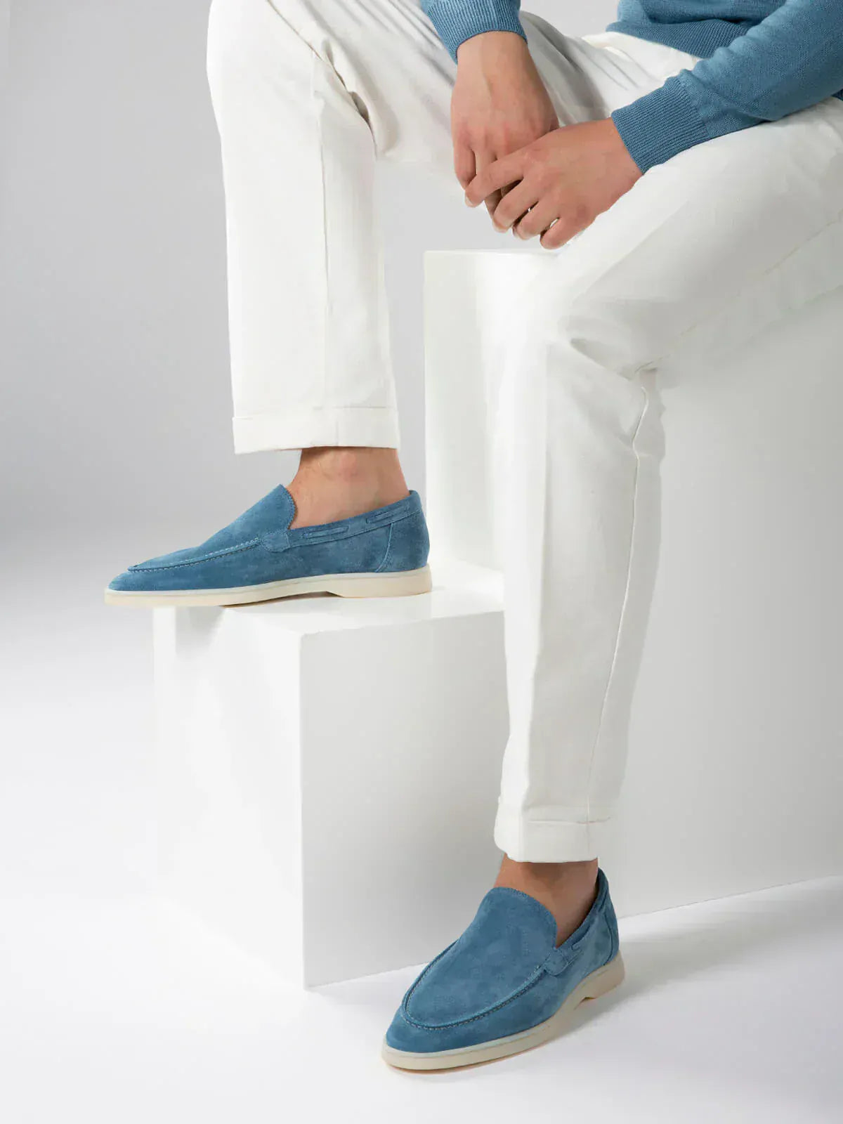 Suede Summer Loafer Ocean Blue