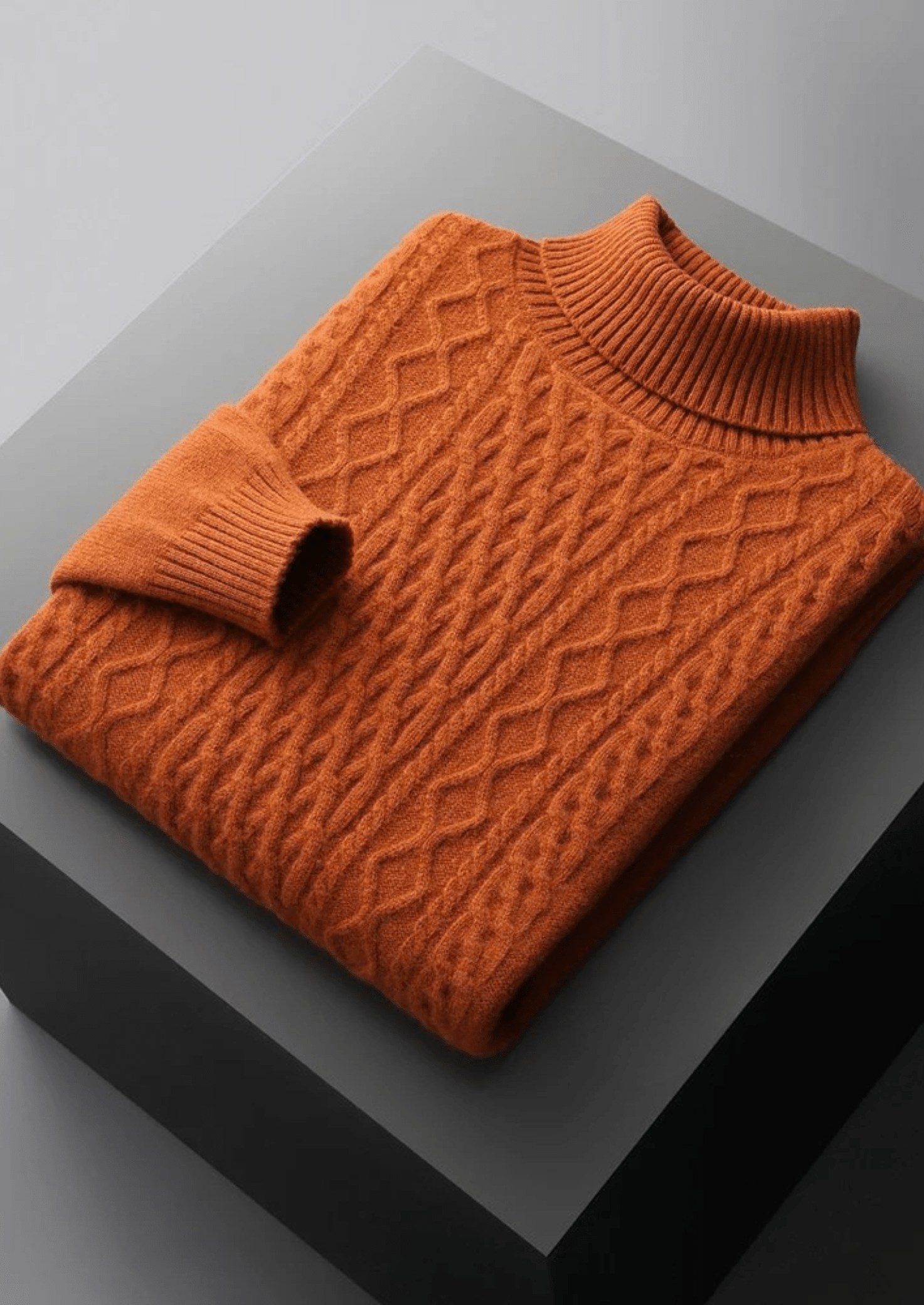 PURE EXTRA-FINE MERINO WOOL WINTERTIME ROLLNECK
