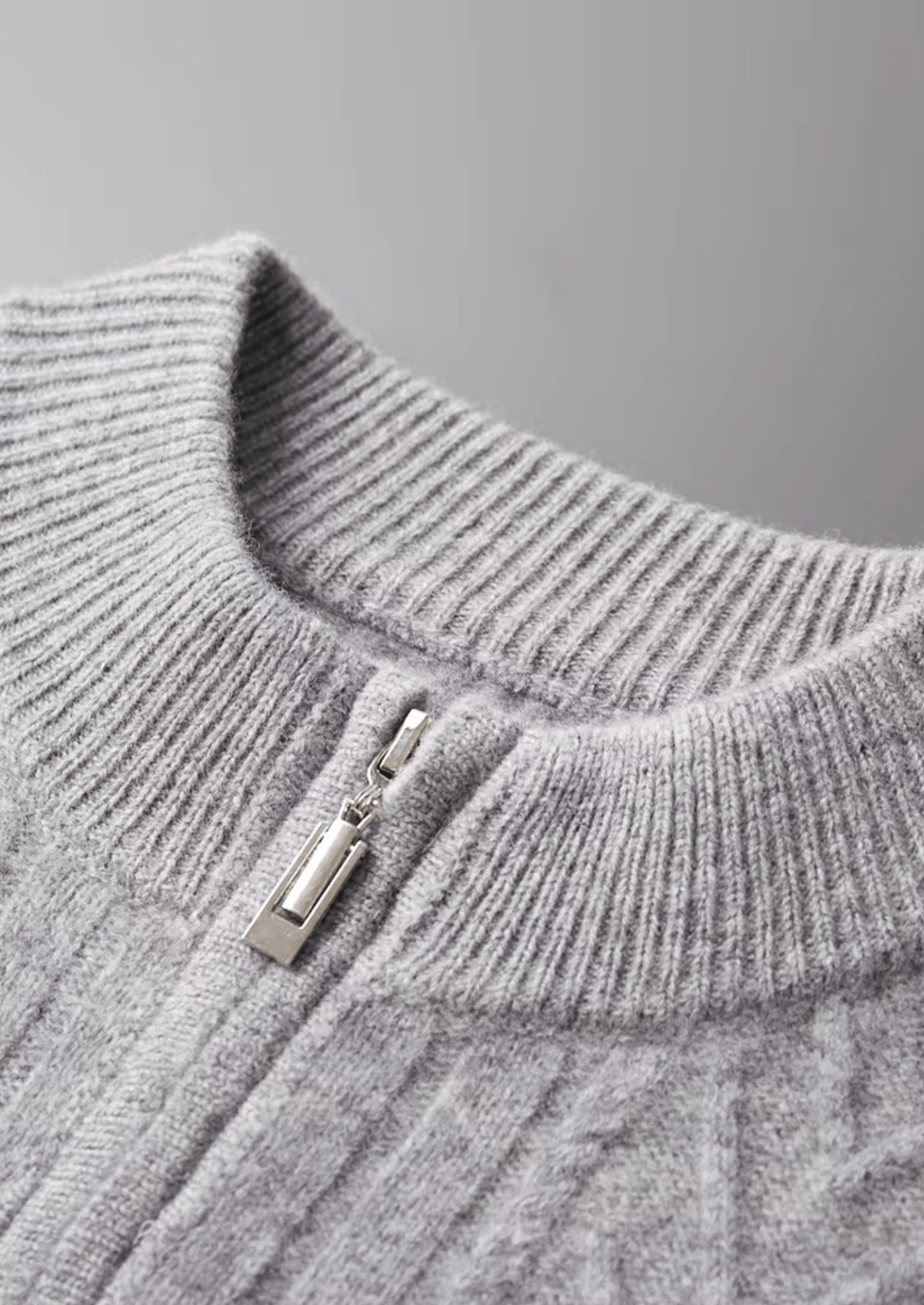 Pure Extra-Fine Merino Wool Patterned Zip Cardigan