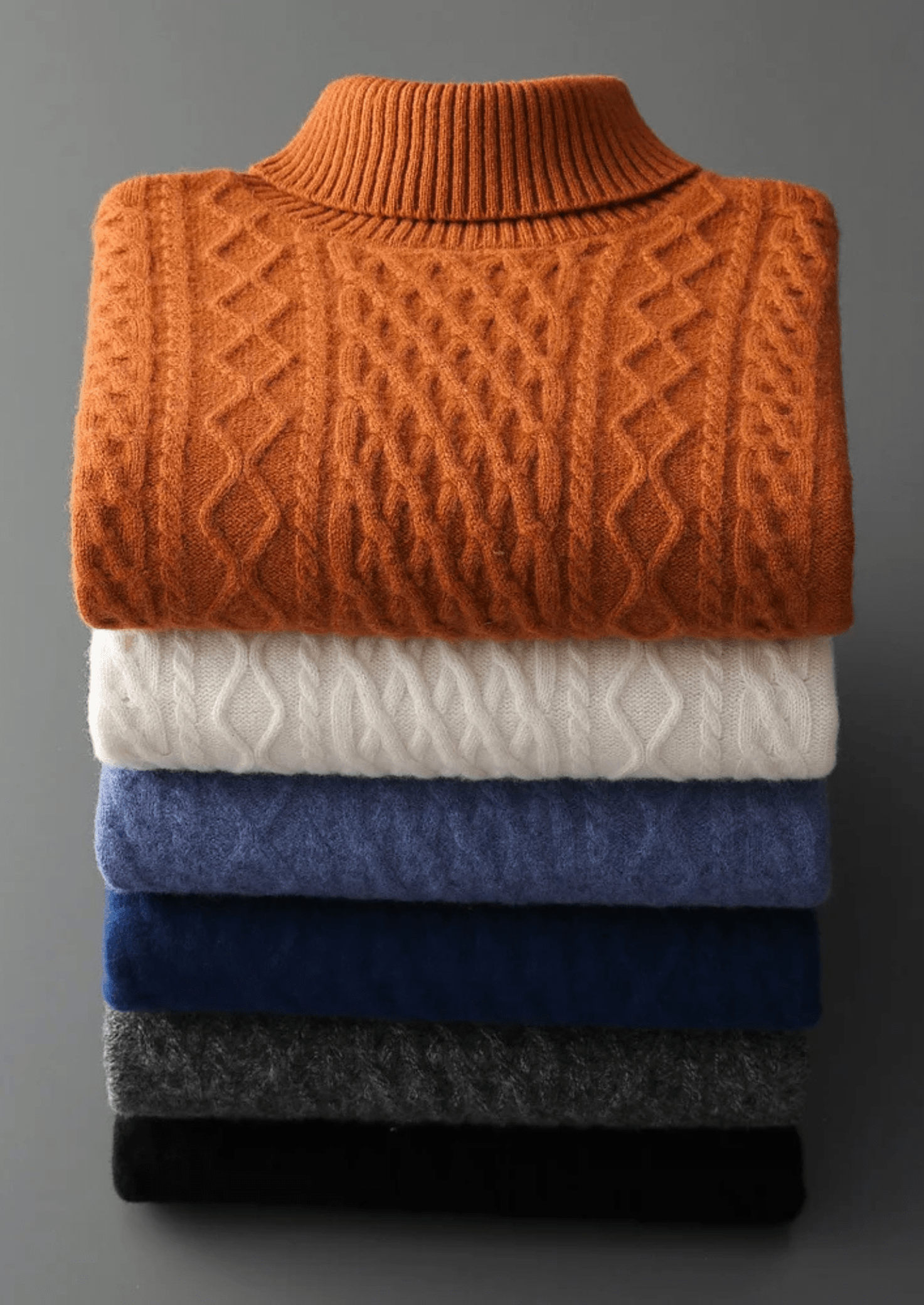 PURE EXTRA-FINE MERINO WOOL WINTERTIME ROLLNECK