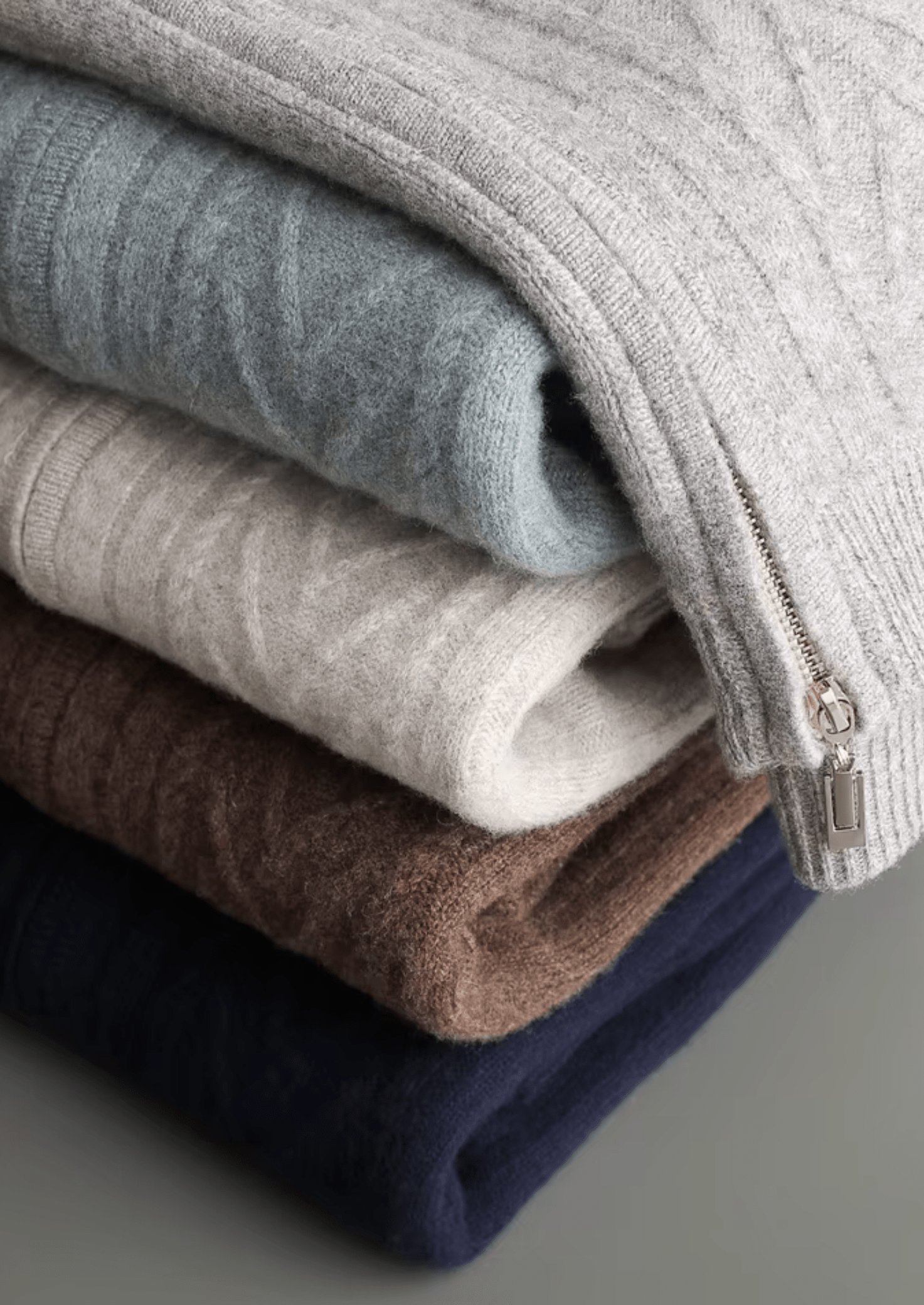 Pure Extra-Fine Merino Wool Patterned Zip Cardigan