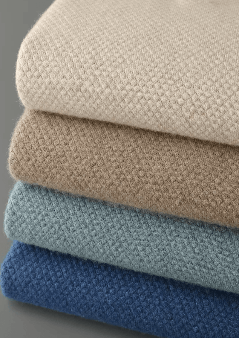 Premium Cashmere Textured Sweater Polo