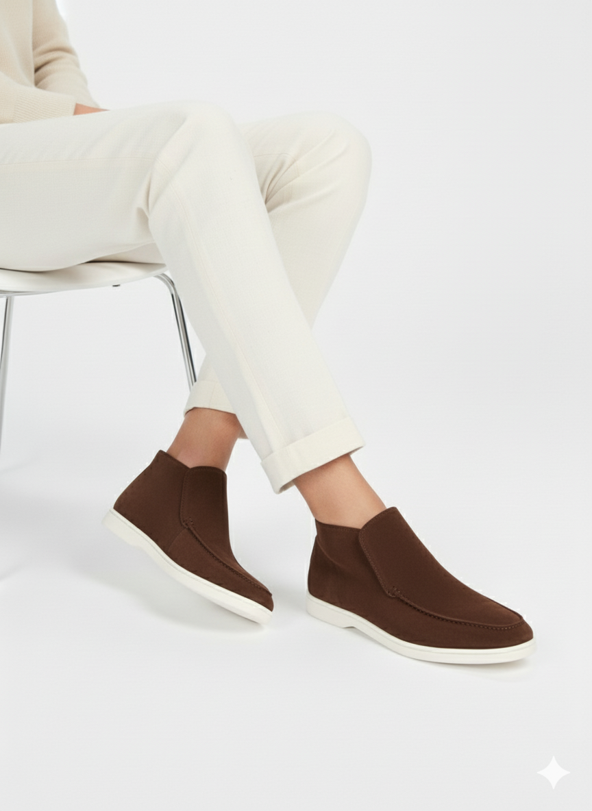High Suede Loafers