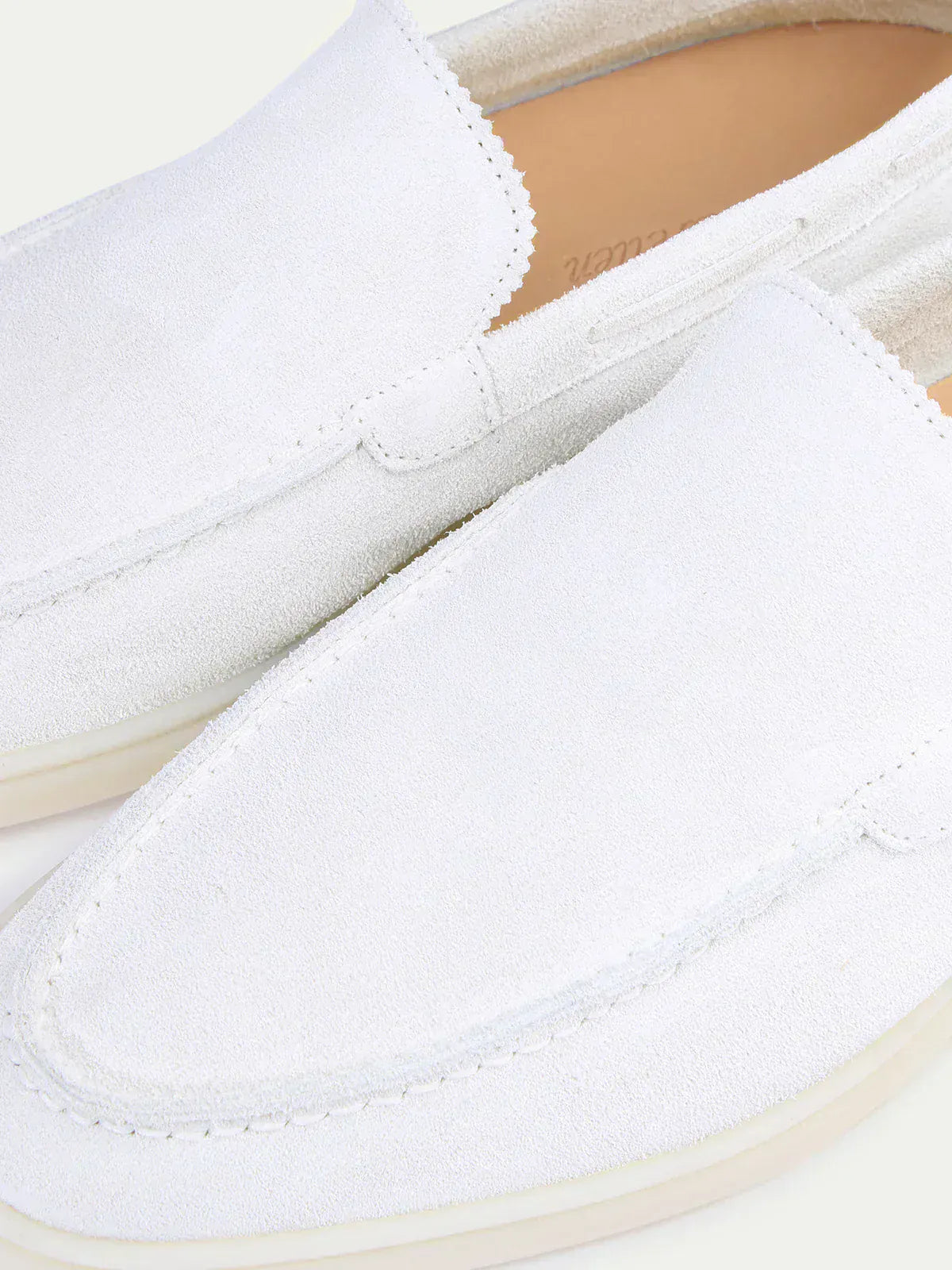 Suede Summer Loafer Pearl White